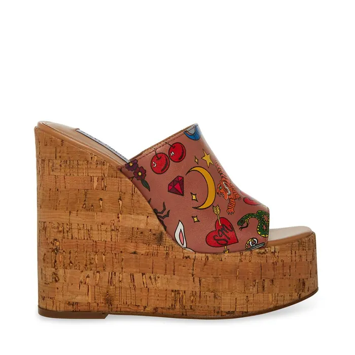 Womens Joanne Tan Multi Steve Madden Sandals
