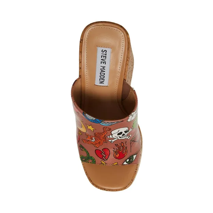 Womens Joanne Tan Multi Steve Madden Sandals