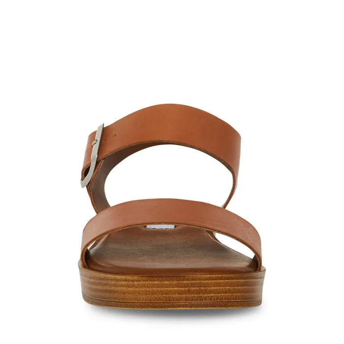 Womens Keenan Tan Leather Steve Madden Sandals