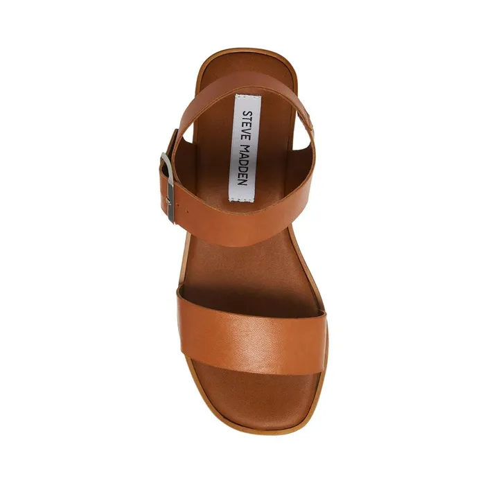 Womens Keenan Tan Leather Steve Madden Sandals