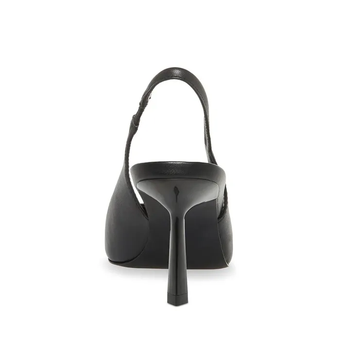 Womens Kling Black Leather Steve Madden Heels