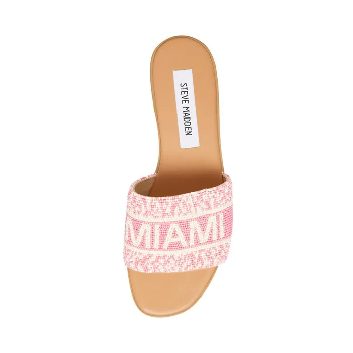 Womens KnoxB Pink Multi Steve Madden Sandals