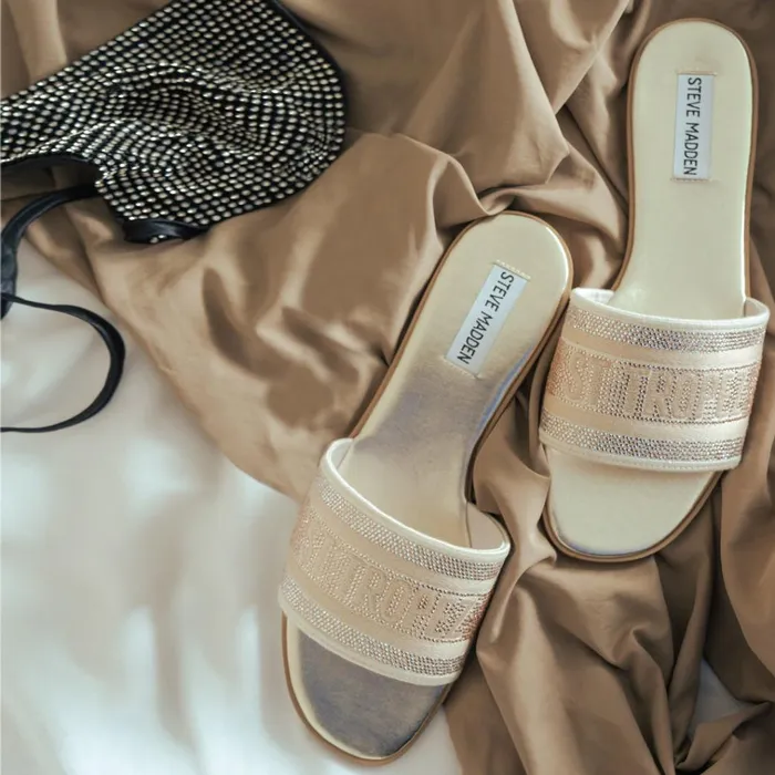 Womens KnoxR Gold Steve Madden Sandals