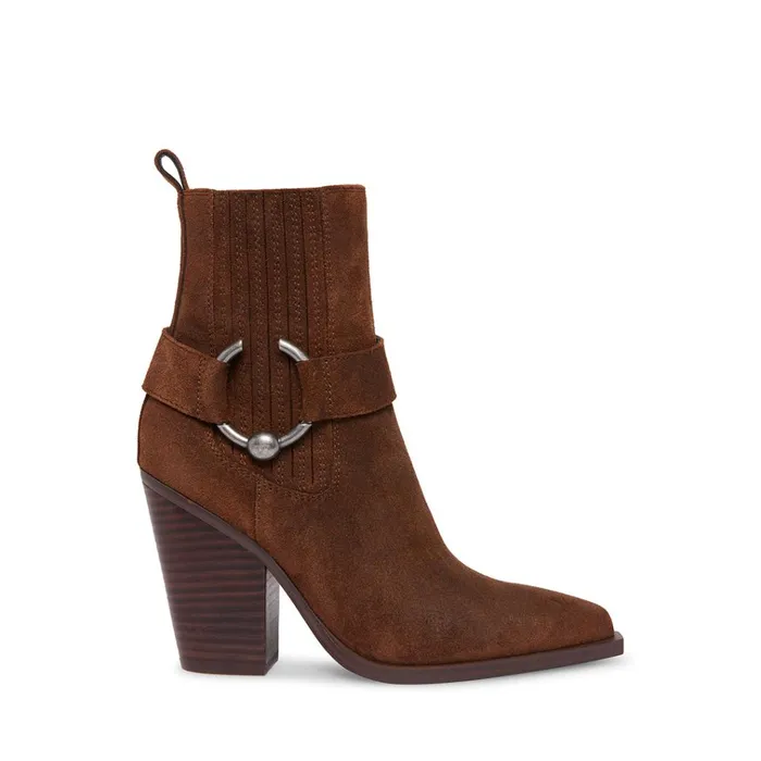 Womens Lakelynn Brown Suede Steve Madden Boots and Booties