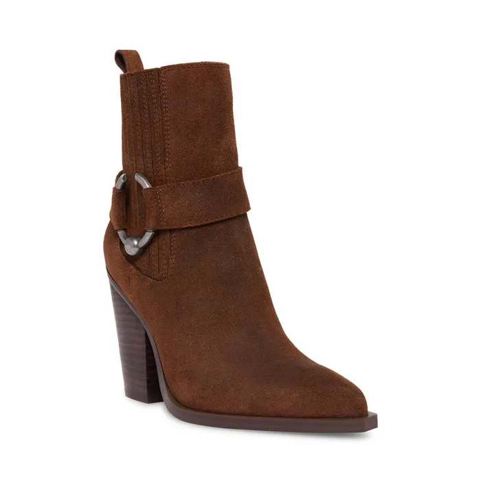 Womens Lakelynn Brown Suede Steve Madden Boots and Booties