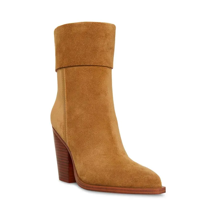 Womens Latasha Tan Suede Steve Madden Boots and Booties