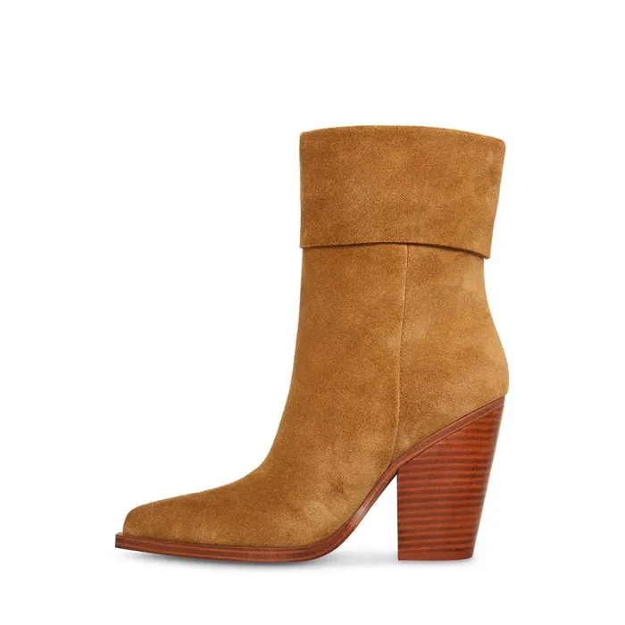 Womens Latasha Tan Suede Steve Madden Boots and Booties