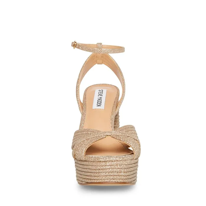 Womens Laurel Gold Glitter Steve Madden Heels