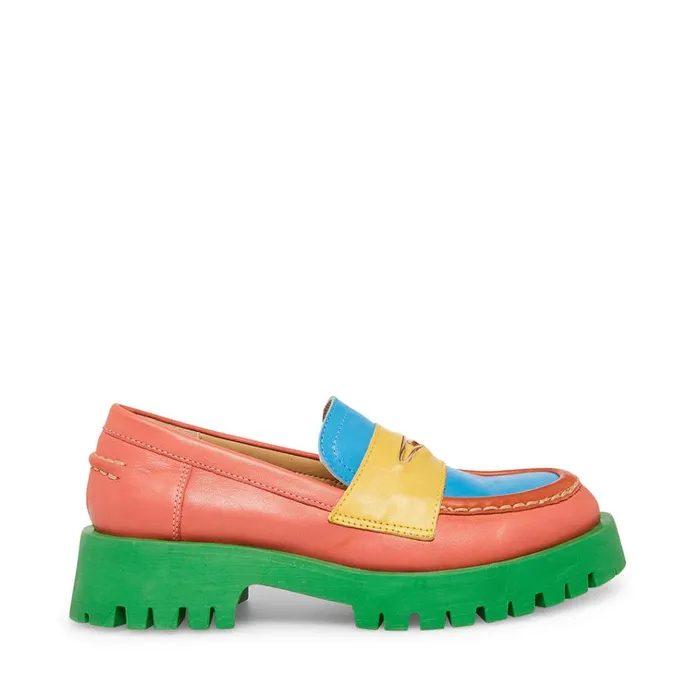 Womens Lawrence Bright Multi Steve Madden Loafers and Flats
