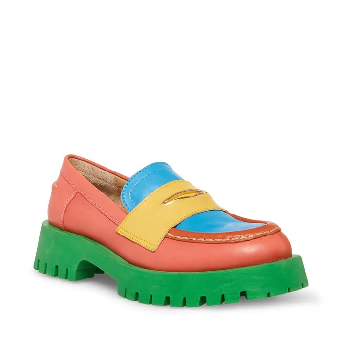 Womens Lawrence Bright Multi Steve Madden Loafers and Flats