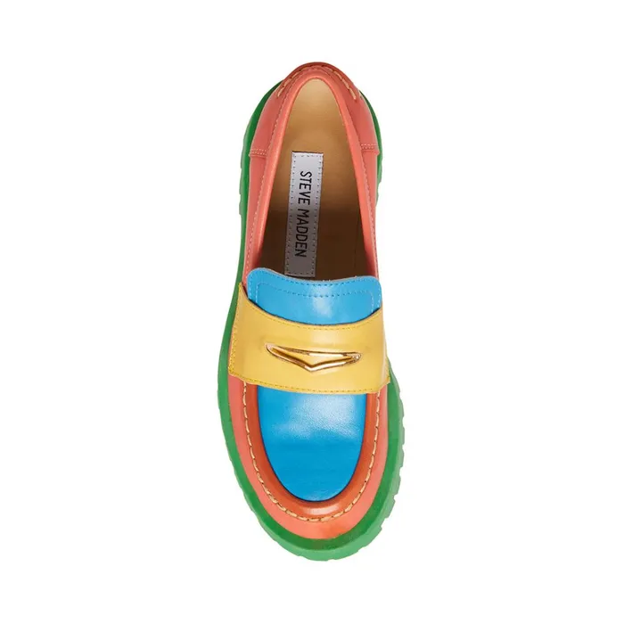 Womens Lawrence Bright Multi Steve Madden Loafers and Flats