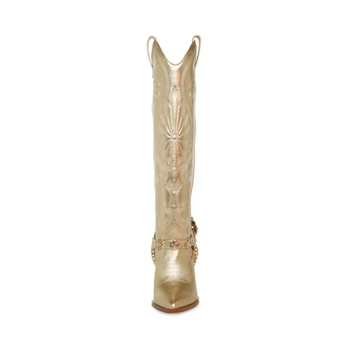 Womens Lesley Gold Steve Madden Boots and Booties Womens Lesley Gold Steve Madden Boots and Booties