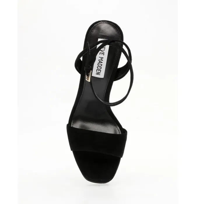 Womens Lessa Black Suede Steve Madden Heels