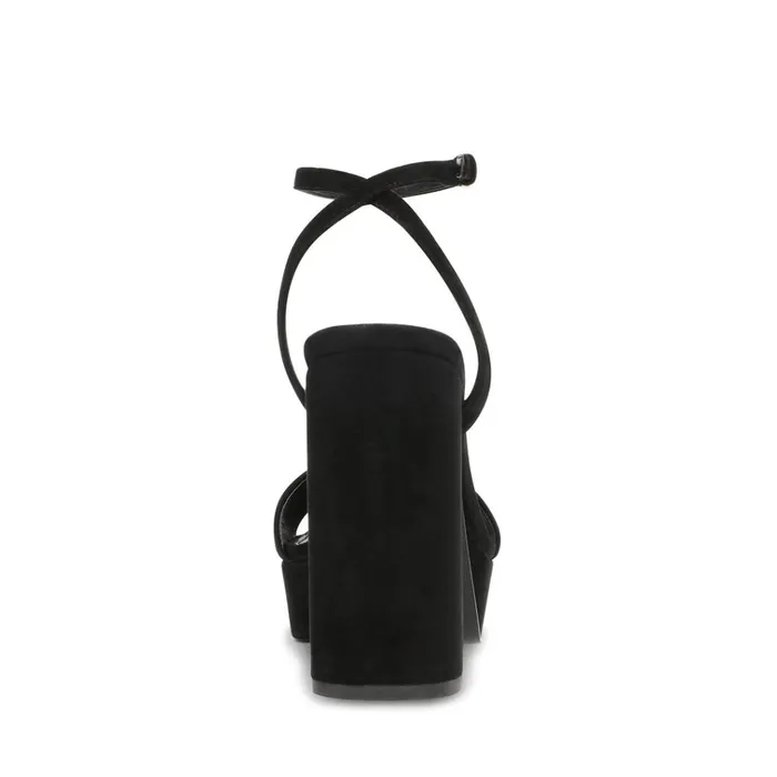 Womens Lessa Black Suede Steve Madden Heels
