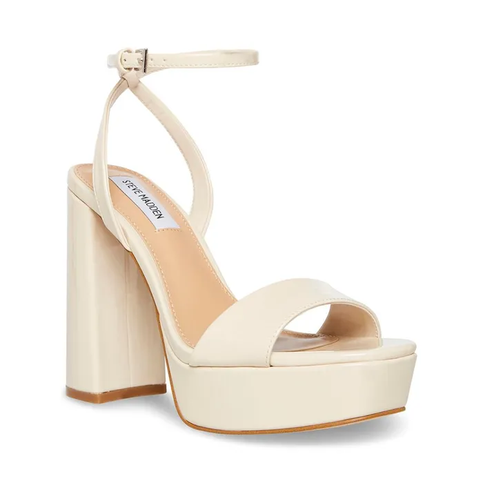 Womens Lessa Bone Patent Steve Madden Heels