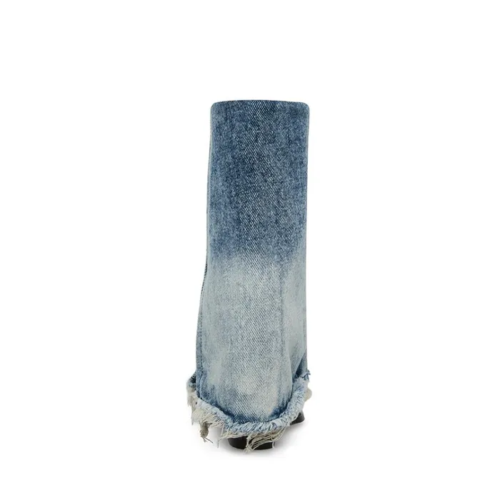 Womens Livvy Denim Fabric Steve Madden Boots and Booties
