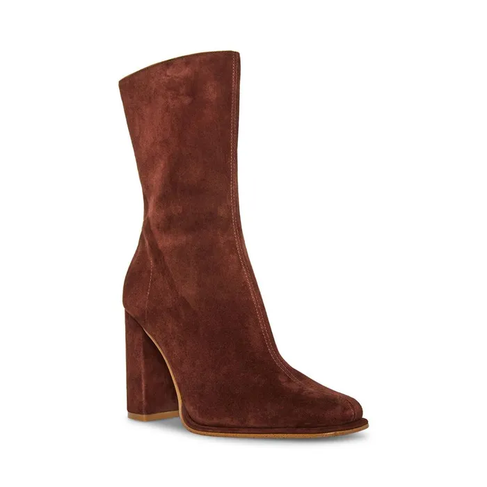 Womens Lockwood Brown Suede Steve Madden Boots and Booties Womens Lockwood Brown Suede Steve Madden Boots and Booties