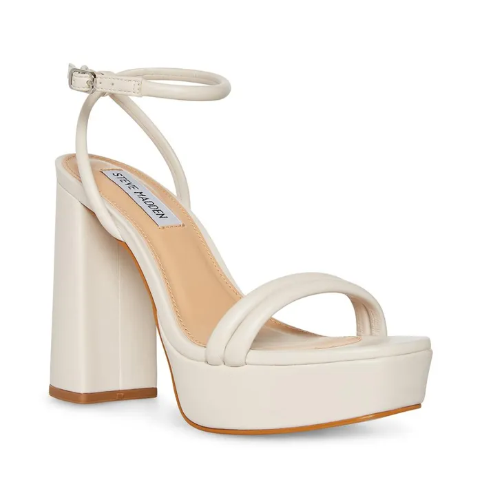 Womens Lofty Bone Leather Steve Madden Heels
