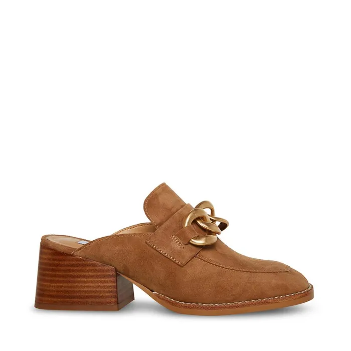 Womens Lorie Chestnut Suede Steve Madden Loafers and Flats