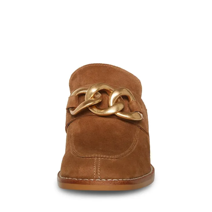 Womens Lorie Chestnut Suede Steve Madden Loafers and Flats