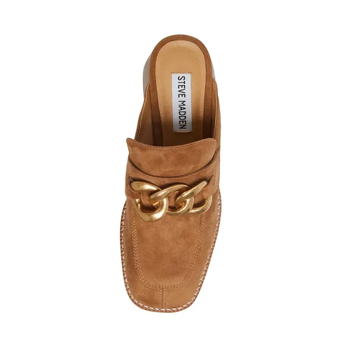 Womens Lorie Chestnut Suede Steve Madden Loafers and Flats