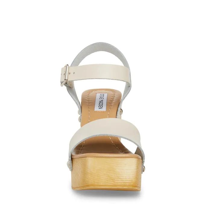 Womens Magnolia Bone Leather Steve Madden Sandals