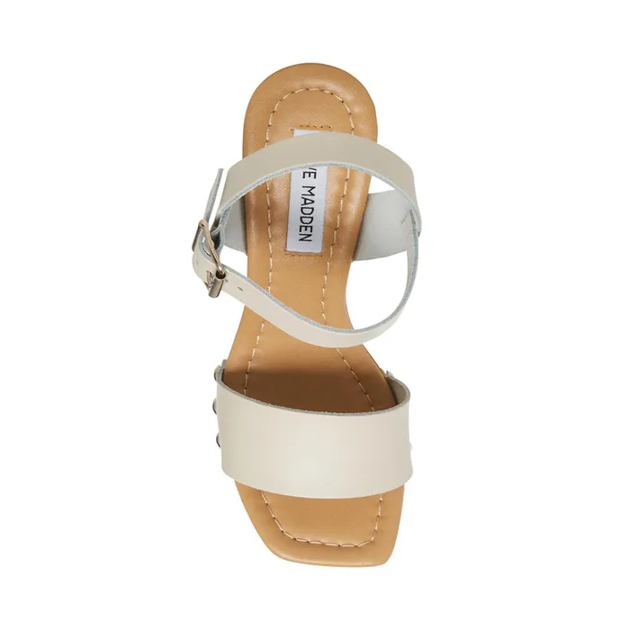 Womens Magnolia Bone Leather Steve Madden Sandals