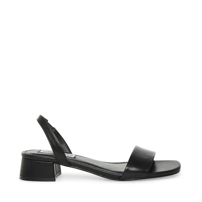 Womens Marian Black Leather Steve Madden Sandals