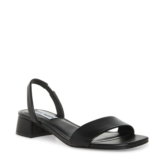 Womens Marian Black Leather Steve Madden Sandals
