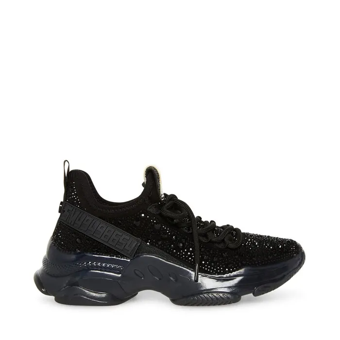 Womens MaximaR Black Steve Madden Sneakers