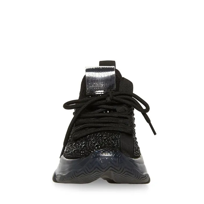 Womens MaximaR Black Steve Madden Sneakers