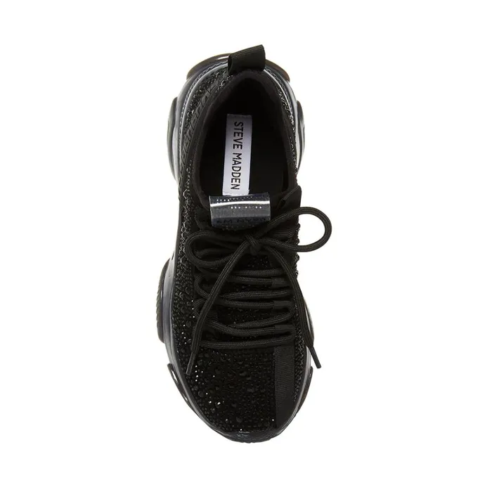 Womens MaximaR Black Steve Madden Sneakers