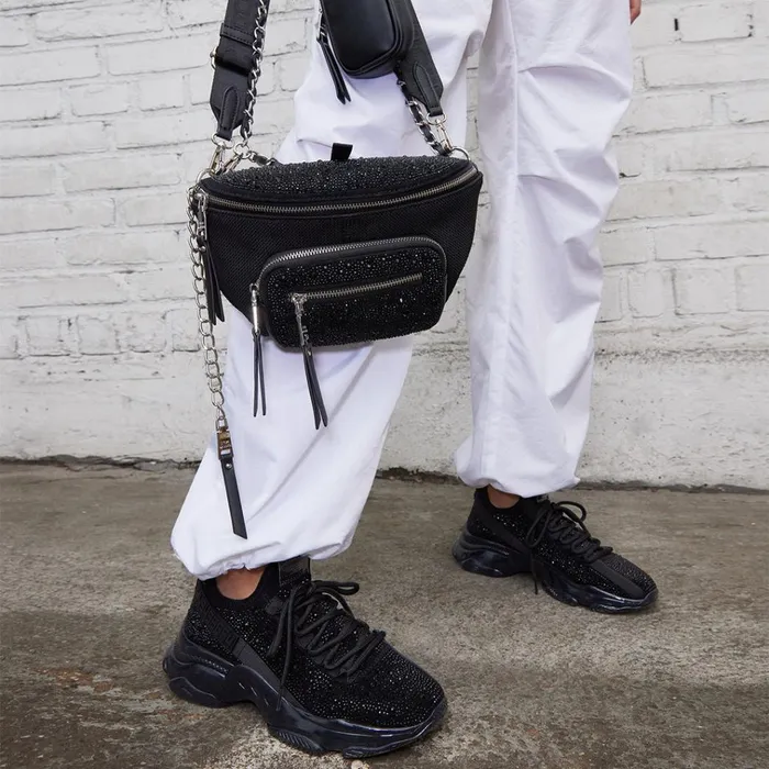 Womens MaximaR Black Steve Madden Sneakers