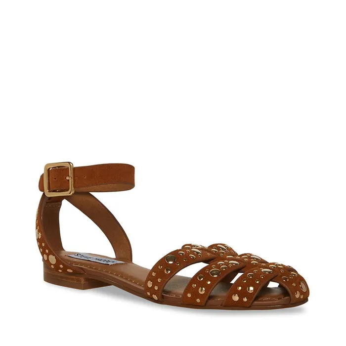 Womens MediaS Tan Suede Steve Madden Sandals