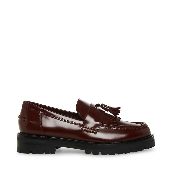 Womens Minka Burgundy Steve Madden Loafers and Flats