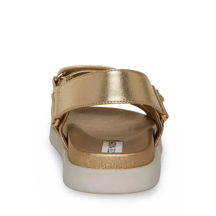 Womens Mona Gold Leather Steve Madden Sandals