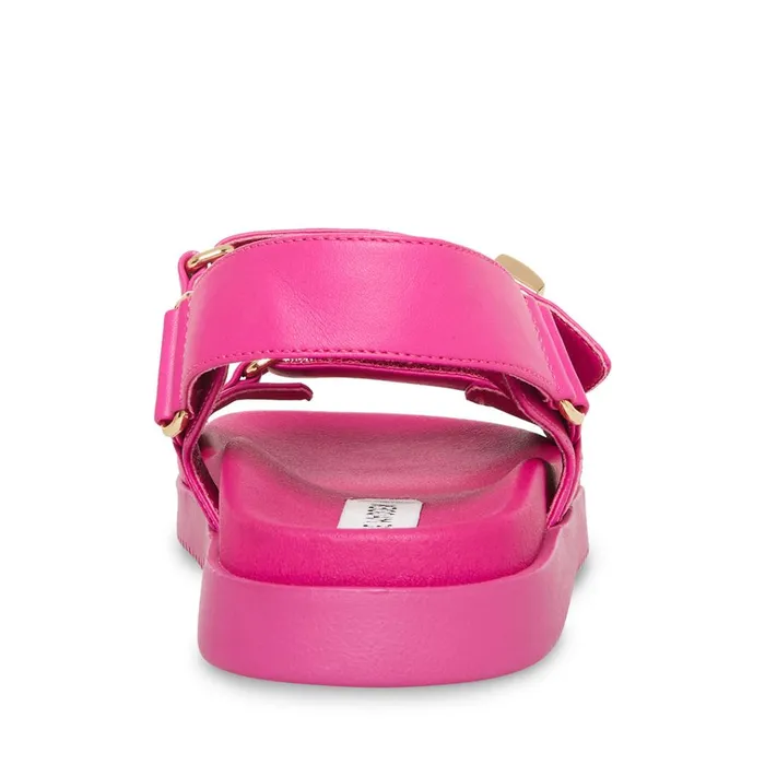 Womens Mona Pink Leather Steve Madden Sandals