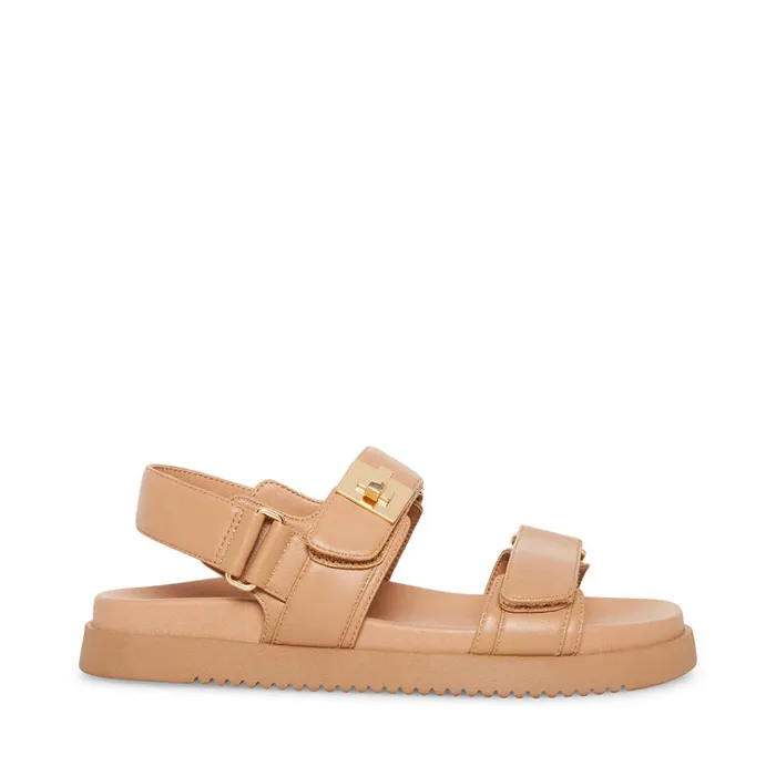 Womens Mona Tan Leather Steve Madden Sandals