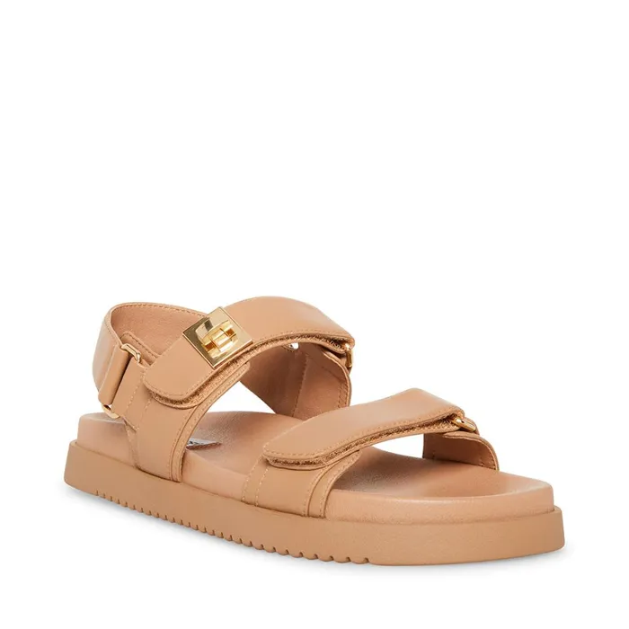 Womens Mona Tan Leather Steve Madden Sandals