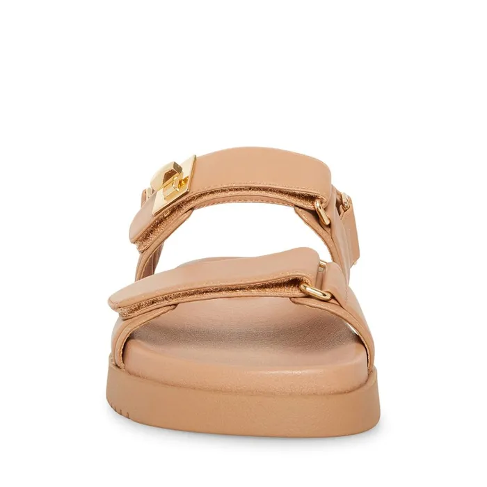 Womens Mona Tan Leather Steve Madden Sandals