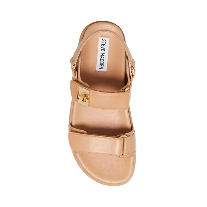 Womens Mona Tan Leather Steve Madden Sandals