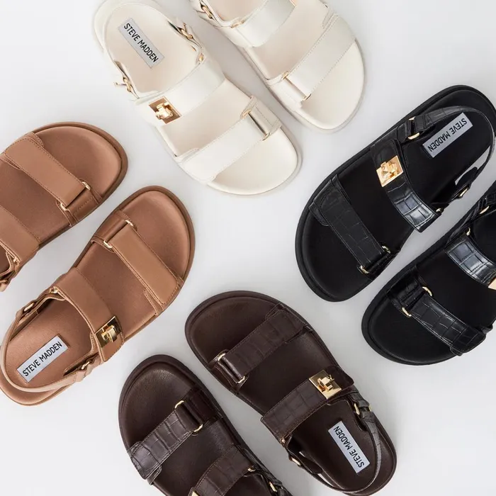 Womens Mona Tan Leather Steve Madden Sandals
