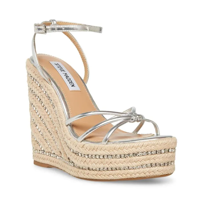 Womens Mya Silver Steve Madden Sandals