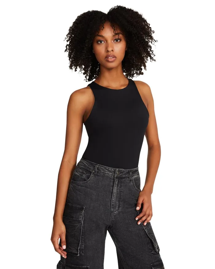 Womens Nico Bodysuit Black Steve Madden Tops and Shirts