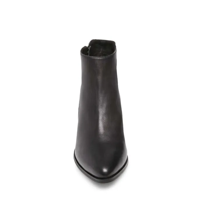 Womens Nolan Black Leather Steve Madden Boots and Booties