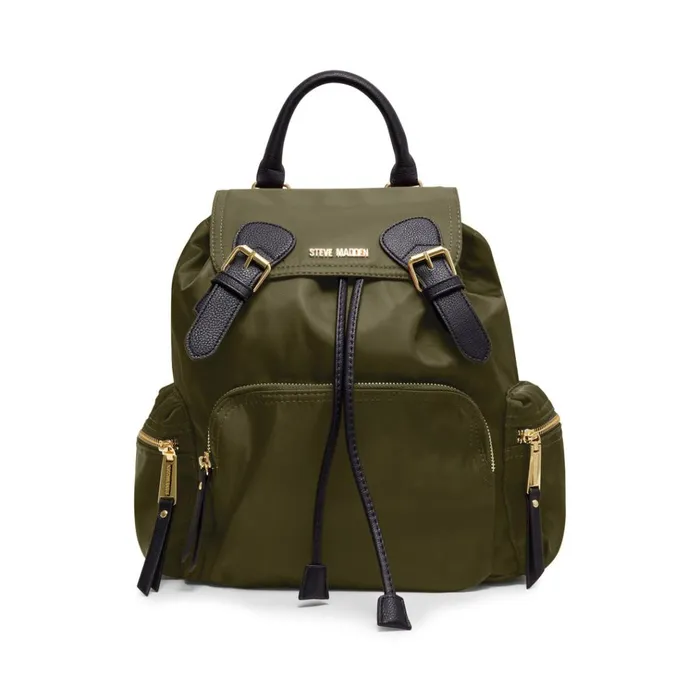 Womens Nylon Backpack Olive Steve Madden Belt Bags and Backpacks