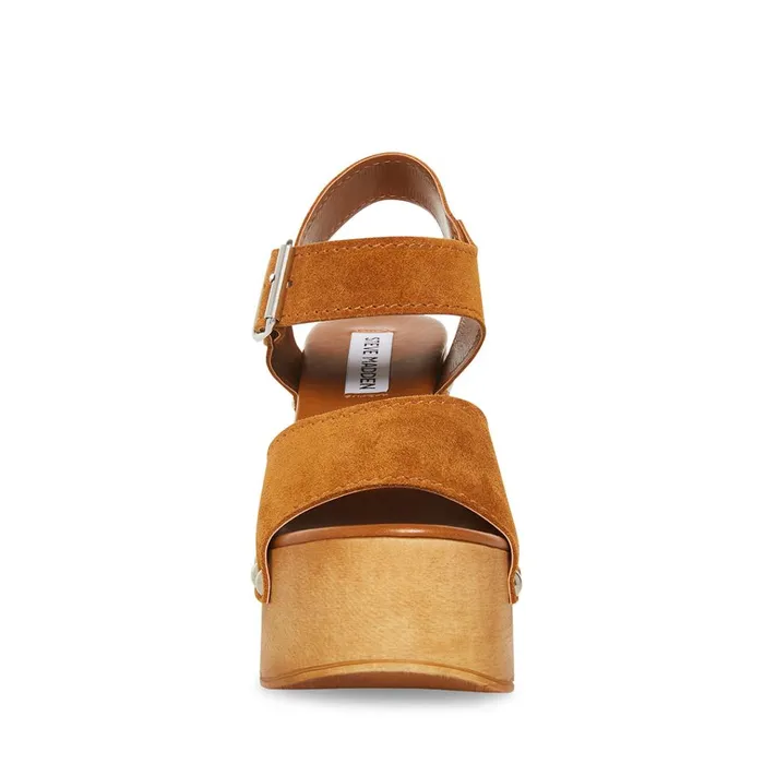 Womens Pammy Chestnut Suede Steve Madden Heels