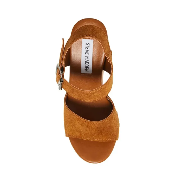 Womens Pammy Chestnut Suede Steve Madden Heels