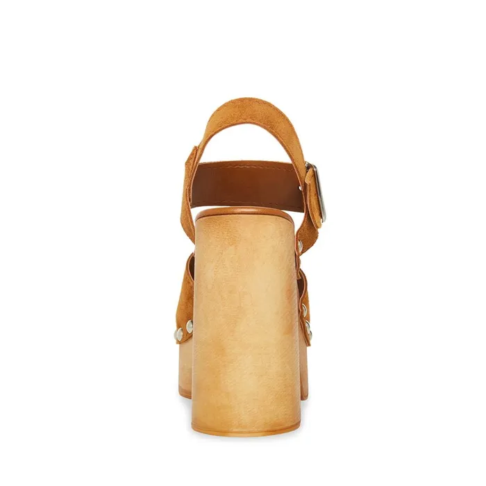 Womens Pammy Chestnut Suede Steve Madden Heels