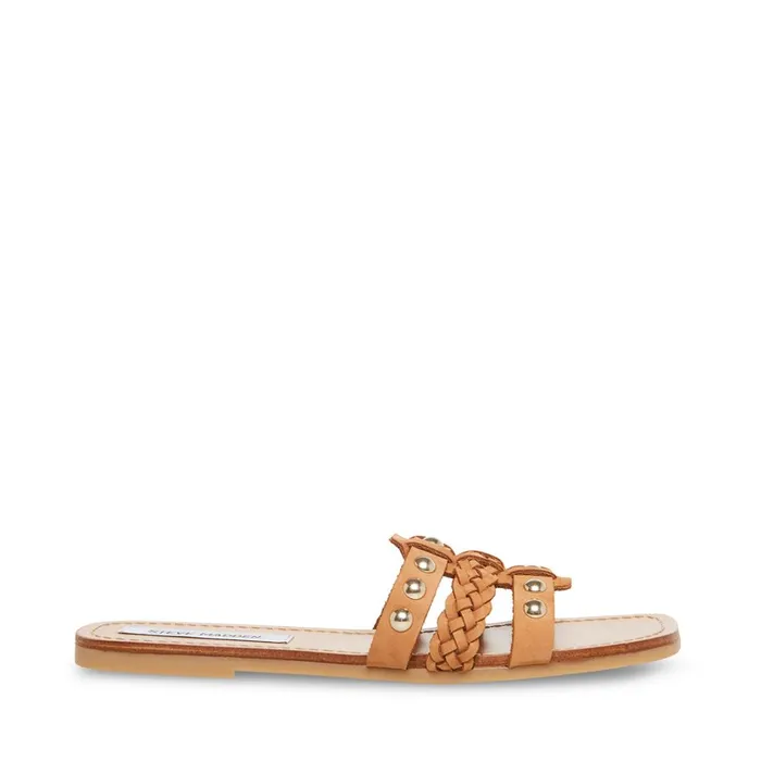 Womens Paradise Tan Leather Steve Madden Sandals